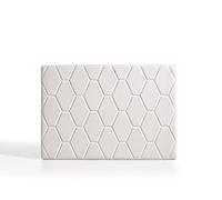 ECCOX - Cabecero de Cama Agata en Polipel - Cabezal Tapizado en Polipiel con Acolchado de Espuma y Refuerzo Trasero - Color Blanco - Cama 150-150x110x6,5 cm