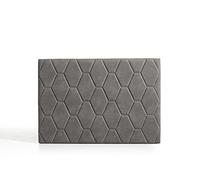 ECCOX - Cabecero de Cama Agata en Tela Antimanchas Acualine - Cabezal Tapizado en Tela con Acolchado de Espuma y Refuerzo Trasero - Color Gris - Cama 140-150x110x6,5 cm