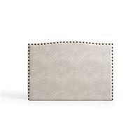 ECCOX - Cabecero de Cama Ambar en Tela Antimanchas Acualine - Cabezal Tapizado en Tela con Acolchado de Espuma y Refuerzo Trasero - Color Blanco Efecto Granito - Cama 150-150x110x6,5 cm