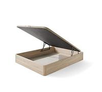 ECCOX - Canapé Estela Abatible de Gran Capacidad de Almacenaje con Esquinas Redondeadas en Madera - Altura 35cm Cerrado - Base Tapizada 3D - Montaje Incluido - Color Cambrian (150x200 cm)