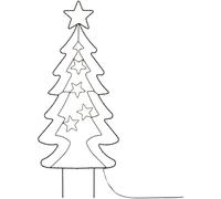 ECD Germany Árbol de navidad con 90 LEDs blanco cálido decoración de metal 87cm