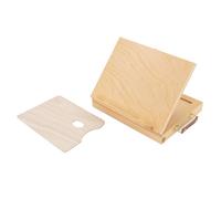 ECD Germany Caballete de Madera Sobre Mesa Portátil en forma de Maletín de Almacenamiento Soporte para Estudio Plegable y Ajustable Apoyo Para Pintar Lienzos o Cuadros Regulable para Adultos/Niños