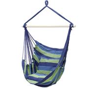 ECD Germany Columpio hamaca algodón / madera dura 90 x 120 x 60 cm Beige