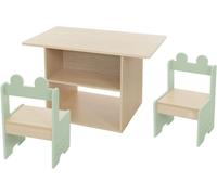 ECD Germany Conjunto de mesa y 2 sillas infantiles de madera