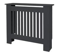 ECD Germany Cubierta para Radiador Diseño de Láminas 78 x 19 x 82 cm Antracita Cubreradiadores Tablones de MDF Lacado Cubre Calefacción Tapa para Estufa de Pared Estante Mueble Rústico Acabado Mate