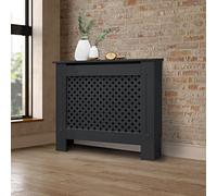 ECD Germany Cubierta para Radiador Diseño Nido de Abeja 78 x 19 x 82 cm Antracita Cubreradiadores Panal de MDF Lacado Cubre Calefacción Tapa para Estufa de Pared Estante Mueble Rústico Acabado Mate