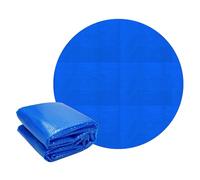 ECD Germany Cubierta Solar para Piscina Redonda Ø 488 cm, Azul, Lona Térmica de Burbujas, Lámina con Espesor de 400 µm, Manta Recortable a Medida, Mantiene la Temperatura y Calienta el Agua