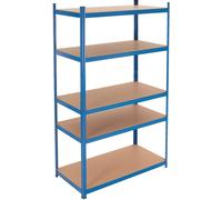 ECD Germany Estantería de taller 5 baldas estante azul almacenamiento garaje