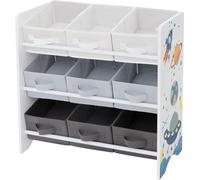 ECD Germany Estantería infantil blanca, space, 62,5x29,5x60 cm