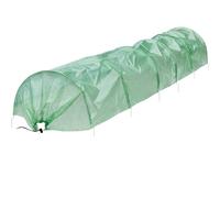 ECD Germany Invernadero de Jardín Lámina de Malla 300x55x35 cm 3m Suelo para el Cultivo Verde Translúcido PE 135 g / m² con 6 Alambres Acero Arqueados Ø 2mm para Crecicimiento de Verduras y Plantas