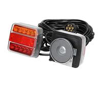 ECD Germany Kit de Iluminación LED para Remolque Luces Traseras de Señalización 12V Cableado con 7 Polos Universal aplicable E4 Aprobado Instalación Mágnetica 14 Leds por Luz