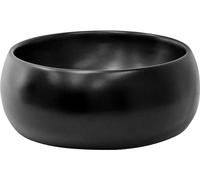 ECD Germany Lavabo negro encimera cerámica juego de desagüe sin rebosadero