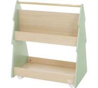 ECD Germany Librería infantil de abeto, 60x38x70,5 cm, verde-natural