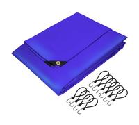 ECD Germany Lona de Protección Azul 3x4m Impermeable con Ojales 650g/m² de PVC Resistente a Desgarro, Moho, Agua y Rayos UV Cubierta Premium Multiusos Ideal para Muebles de Jardín 12m² con Ganchos