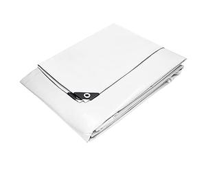 ECD Germany Lona de Protección Impermeable con Ojales 2x3m 6m² 180g/m² Polietileno Blanco Resistente contra Moho y Rayos UV Cubierta Multiusos Ideal para Muebles de Jardín y Almohadilla para Tienda