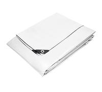 ECD Germany Lona de Protección Impermeable con Ojales 3x5m 15m² 260g/m² Polietileno Blanco Resistente contra Moho y Rayos UV Cubierta Multiusos Ideal para Muebles de Jardín y Almohadilla para Tienda