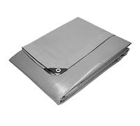 ECD Germany Lona de Protección Impermeable con Ojales 8x10m 80m² 260g/m² Polietileno Gris Resistente Contra el Moho y Rayos UV Cubierta Multiusos Ideal para Muebles de Jardín y Almohadilla para Tienda