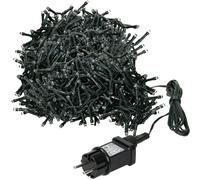 ECD Germany Luces de navidad 1000 LED 20m blanco cálido interior/exterior IP-44