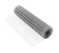 ECD Germany Malla de Alambre para Pajarera 25x25mm, 100cmx25m, 0,9mm de Espesor Valla de Acero Galvanizado Plata de Red Flexible Barrera Resistente a la Interperie Rejilla para Animales Domésticos