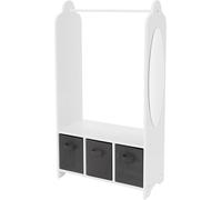 ECD Germany Perchero infantil con estante, 63x30x115 cm, blanco