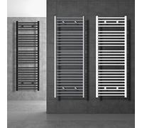 ECD Germany Radiador de baño - 750x1500 mm - Blanco - Recto - con Conexión Lateral - Radiator Calentador y Secador de Toallas - Calefactor de Aseo - Estilo Moderno Tipo Escalera - No Eléctrico