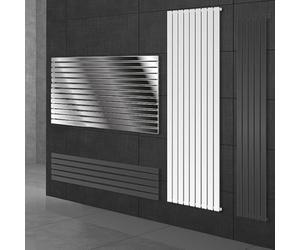 ECD Germany Radiador toallero para baño - 480 x 1800 mm - Blanco - Plano - Diseño vertical - Toallero de agua - Radiador de diseño - Calentador de baño - Calefaccion de pared - No eléctrico