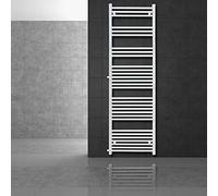 ECD Germany Radiador toallero Sahara - 500 x 1800 mm - Blanco - Recto - Conexión lateral 900 mm - Radiador secador y calentador toallas - Calefactor de baño - Radiador estilo escalera - No electrico