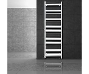 ECD Germany Radiador toallero Sahara - 500 x 1800 mm - Blanco - Recto - Conexión lateral 900 mm - Radiador secador y calentador toallas - Calefactor de baño - Radiador estilo escalera - No electrico