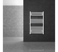 ECD Germany Radiador toallero Sahara - 600 x 1200 mm - Blanco - Plano - con conexión lateral - Radiador de toallas de diseño moderno - No electrico