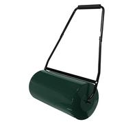 ECD Germany Rodillo de Césped de Acero Verde 60cm de Ancho Aplanador de Jardín 50 litros de Volumen Ø32cm, Rellenable con Agua/Arena Apisonadora Compactar, Aplanar y Remover la Tierra para Plantas