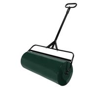 ECD Germany Rodillo de Césped de Acero Verde 90cm de Ancho Aplanador de Jardín 63 litros de Volumen Ø30cm, Rellenable con Agua/Arena Apisonadora Compactar, Aplanar y Remover la Tierra para Plantas