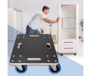 ECD Germany Rodillo Transporte de Muebles 40x60cm Carga hasta 800kg Tabla Roller de Serigrafía/Ruedas de PP Monopatín con 4X Rueda Placa Carretilla Platforma para Mundanzas y Translado de Maquinaria