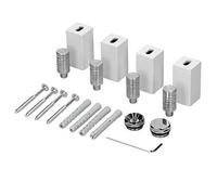 ECD Germany Soporte para radiadores de baño - Blanco - Material de montaje - Juego de fijación - Juego de montaje - Soporte de suspensión para radiadores - Radiador de diseño