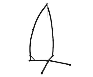 ECD Germany Soporte para Silla Colgante 208 cm Metal Negro máx.120 kg Sostén de Hamaca Marco de Estructura para Columpio Suspendido Ideal para Patio Jardín Playa Camping Universal
