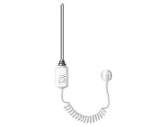 ECD Germany Termostato Regulador de Temperatura para Radiadores de Baño 900 W Barra Calefactora Eléctrico 1/2" Blanco Revestimiento de Cobre Elemento Calefacción Varilla para Calefactores