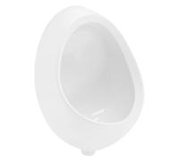 ECD Germany Urinario con Entrada Parte Atrás y Desagüe en la Parte Trasera 35x42x30cm Redondo Cerámica Blanco Diseño Moderno Inodoro Urinal Redondo Montaje en Pared Drenaje Urinal para Baño Público