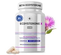Ecdisterona 98% | Solo 1 Cápsula/día | 60 Cápsulas Veganas | 600 mg/cápsula | Beta ecdysterone Original Europea | Análogo de Turkesterone | Fórmula Vegetal | Alta Pureza | Fabricado en Europa