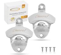 ECENCE 2 piezas Abrebotellas de Pared Premium | Abridor de Botellas Retro para Cerveza, ideal para el hogar, jardín y bar