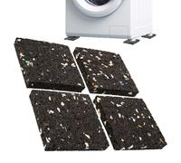 ECENCE 4 Piezas Almohadillas Amortiguadoras Antivibración para Lavadora y Secadora - Antideslizantes de Goma, Soporte Estable, 10x10x1.5cm - Fabricado en Alemani