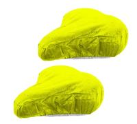ECENCE Juego de 2 Fundas Impermeables para Sillín de Bicicleta - Protectores de Lluvia para sillín de Bicicleta Universal - Color: Amarillo