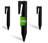 ECENCE Piquetas para Robot cortacésped, 200 Piezas, Clavos de fijación para Cables delimitadores, Compatible con Gardena, Bosch, Husqvarna, Worx, Yard Force
