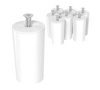 ECENCE Topes Persiana 8 Piezas 40mm incl. tornillos - Tope para Persianas Enrollables - Protección completa para persiana, Blanco