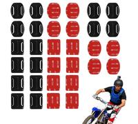 EceoThsy Compatibilidad Soportes Adhesivos para,32 Pegatinas Planas Y Curvas con Adhesivo, Compatibles con Hero 13/12/11/10/9/8/7/6/5/4/3, para Casco Y Deportes De Acción, Accesorios Camara Deportiva