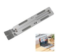 EceoThsy Soporte Portátil de Aluminio Ajustable en Altura con 5 Niveles, Compatible con MacBook Air, Pro, ASUS, HP, DELL y Otros Portátiles de 12-17,3 Pulgadas - Elevador de Laptop Plegable