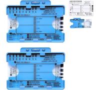 ECG 7 Step Ruler, ECG 7 Step Ruler for ECG/ECG Interpretation, ECG Ruler Plastic Ruler Measuring Tool, ECG Ruler Transparente, ECG Ruler Pocketcard, Easy to Carry ECG Ruler (2 unidades (con caja))