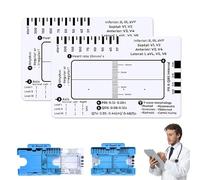 ECG 7 Step Ruler,ECG Reference Guide,Make ECG Interpretation Easy,ECG Calipers Measuring Tool, Easy-To-Carry ECG Ruler,EKG Badge Card,For Nursing, People Who Practice ECG/EKG (2 PCS)
