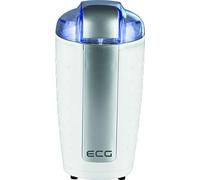 ECG KM 110 - Molinillo de café eléctrico, apto para moler granos de café/frutos secos, cuchillo de acero inoxidable, color blanco y plateado