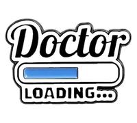 ECG Pin de solapa médico latido del corazón estetoscopio broche médicos hermanas joyería, Klein, Metal no precioso