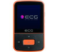 ECG PMP 30 - Reproductor MP3 y MP4 (8 GB, 30 preselección para emisoras de FM, MP3 de la Tarjeta Micro SD, dictáfono, Clip Deportivo, Bloqueo de Botones, USB 2.0), Color Negro y Naranja