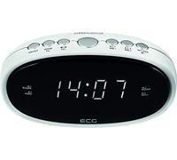 ECG RB 010 - Radio Despertador Blanco, sintonizador FM, 10 Marcas, Reloj Digital/Despertador; Despertador por Radio/Despertador; función de Despertador; Temporizador de Apagado Blanco, 1